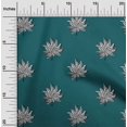 thumbnail image 1 of oneOone Viscose Jersey Fabric Leaves Block Print Fabric BTY 60 Inch Wide, 1 of 5