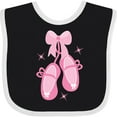 thumbnail image 3 of Inktastic Ballerina Pink Ballet Slippers Girls Baby Bib, 3 of 4