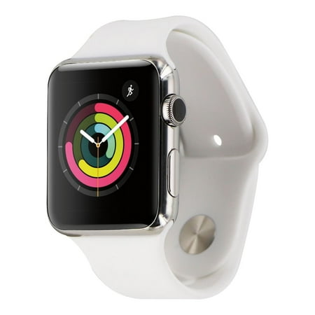 Apple Watch (1st Generation) 42mm (A1554) Stainless Steel / White Sport Band (Refurbished