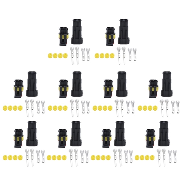 Kit de conectores impermeables de 1,5 mm para cables eléctricos de automóviles, conectores macho y hembra. Surtido de terminales.