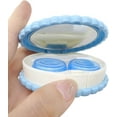 thumbnail image 3 of Cookie Shaped Contact Lens Case Travel Contact Lens Box with Mirror (Blue), 3 of 5