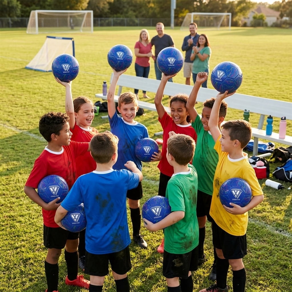 Vizari Zodiac Soccer Ball | Sizes 3, 4, 5 | Durable Waterproof Synthetic Leather | For Youth & Adults - BLUE, 3