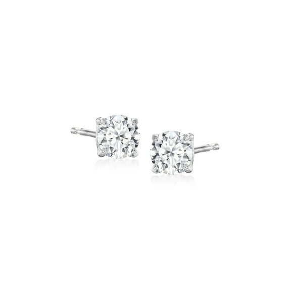 Ross-Simons 0.50 ct. t.w. Lab-Grown Diamond Stud Earrings in Sterling Silver, Women's, Adult