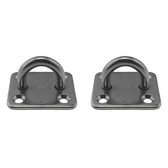 US STAINLESS 2 Pieces Stainless Steel 316 Square Pad Eye 3/16" 5mm (35mm x 30mm) Marine Grade