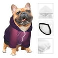 thumbnail image 3 of Fotbe Thunderstorm Violet Purple Sudadera con Estampado para Perros Pequeños – Suéter con Capucha para Mascotas, Tela Suave de Forro Polar con Bolsillo-Medium, 3 of 7