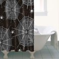thumbnail image 4 of Spider Web and Spiders Halloween Pattern Shower Curtain 36"x72" ,Bathroom Decorative Shower Curtains Set with 12 Hooks,Modern Waterproof Washable Shower Curtain, 4 of 6