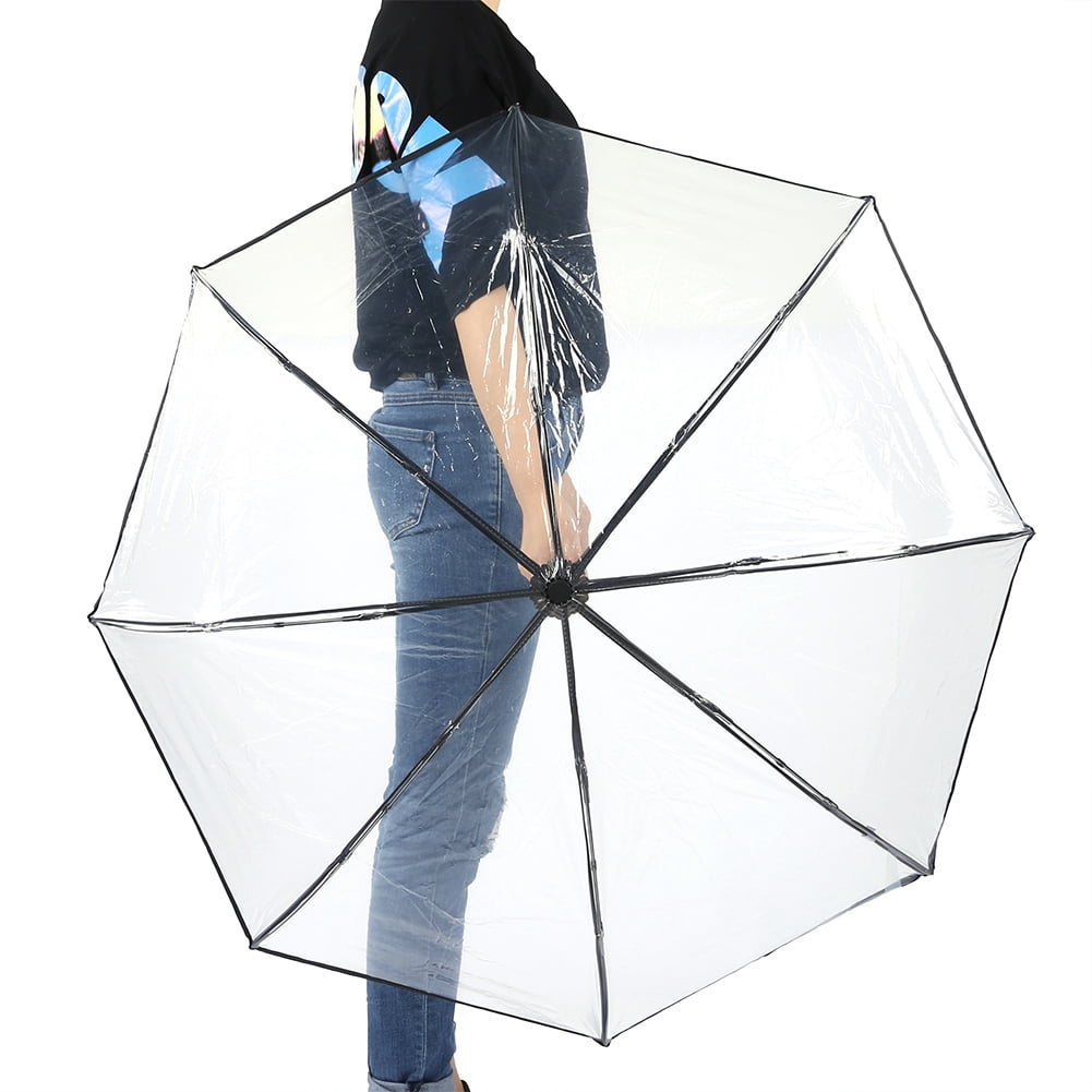 Hand Drawn Mermaid Windproof Travel Umbrella Manual Tri-fold Umbrella