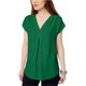 thumbnail image 1 of INC Blusa con pliegues invertidos para mujer, verde, grande, 1 of 1