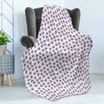 thumbnail image 4 of Nautical Soft Flannel Fleece Throw Blanket, Violet Toned Sea Shell Motifs on a Plain Background Oceanic Scene Items, Cozy Plush for Indoor and Outdoor Use, 60" x 80", Lavender and White, by Ambesonne, 4 of 5