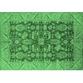 thumbnail image 1 of Ahgly Company Indoor Rectangle Oriental Emerald Green Industrial Area Rugs, 2' x 5', 1 of 4