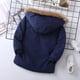 thumbnail image 2 of Gibobby Chamarra de forro polar para niños y niñasNiños Niñas Manga Larga Invierno Cálido Outwear Patchwork Color Chaqueta Abrigo Al Libre(Marina, 8-9 Años), 2 of 4