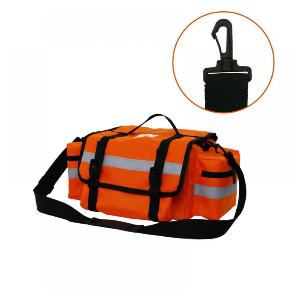 First Aid Kit Empty Bag Large for Business School Travel Car Medical Supplies Emergency Trauma Backpack First Responders Back Pack Response Medic Supplies Organizer Waterproof Orange
