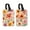 Colored Watercolor Daisies Flowers, variant on WIRESTER 2pcs Set PU Leather Luggage Tags Privacy Label Flap for Travel Suitcase Baggage - Colorful Little Airplane