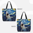 thumbnail image 2 of Easygdp Vintage Starry Sky Shark Bolsa Tote para Mujer, Bolso de Hombro para Trabajo, Playa, Viajes, Compras y Supermercado, 2 of 7
