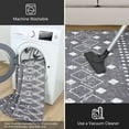 thumbnail image 7 of Junovo 5'x8'Gray Washable Non-Slip Low Pile Moroccan Geometric Area Rug for Living Room, 7 of 7