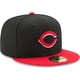 thumbnail image 5 of NBA cap features the Redskins' iconic red "C" logo embroidered on the front. Medium Cincinnati Reds fitted cap, green, size 7 1/2, 5 of 5