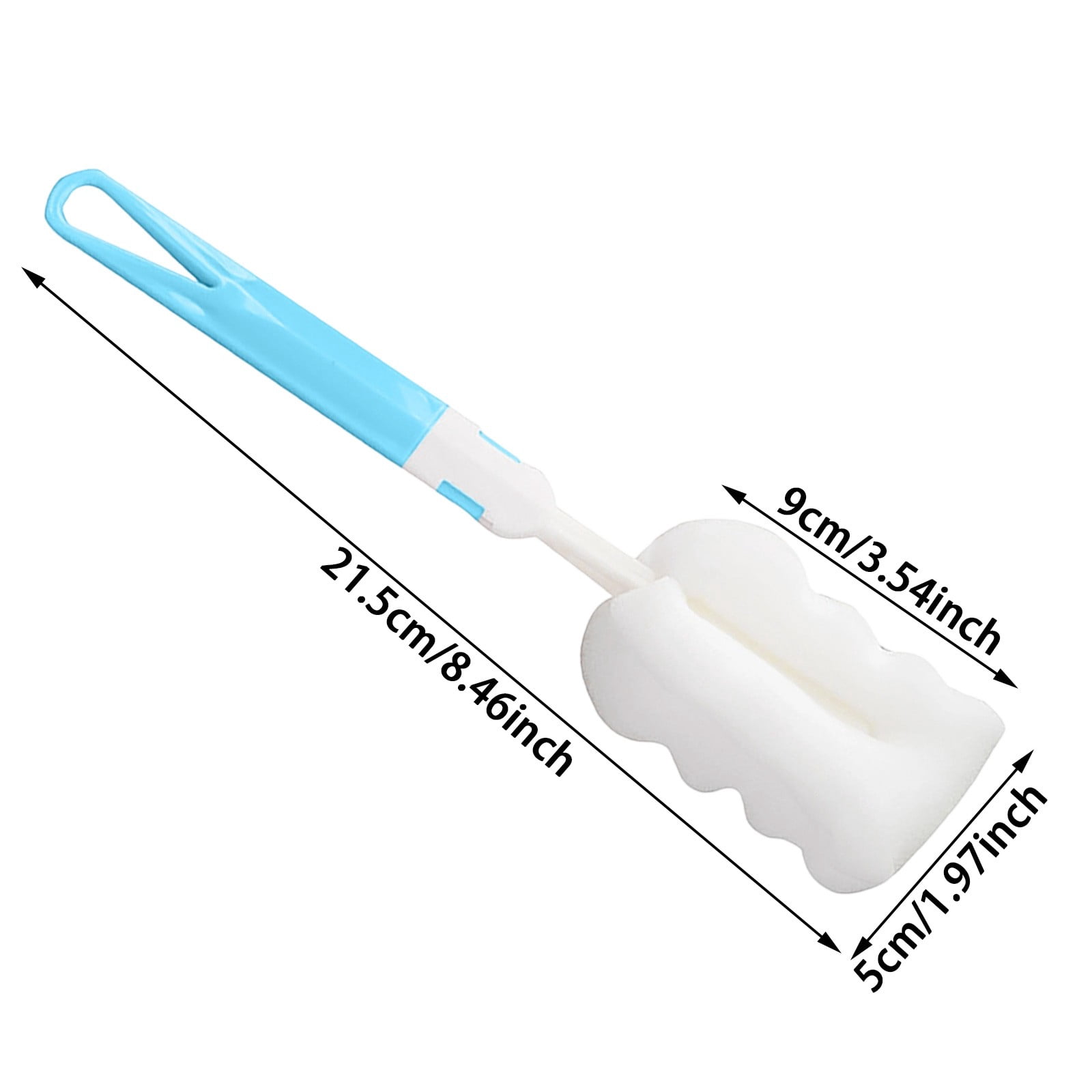 Adjustable Length Sponge Cup Washing Brush with Long Handle for Efficient Bottle and Container Cleaning Tasks