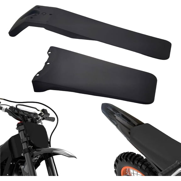 Front & Rear Fender Set for Electric Dirt Bike – Heavy-Duty Mudguards, Off-Road Splash Protection for Trail Riding, Black