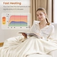 thumbnail image 5 of Heated Blanket Electric Throw Blanket with Built-in Button Controller 50"x60" One-Touch Heating Electric Blanket with 4 Heat Levels & 4 Hours Auto-Off Overheat Protection Cozy Soft Flannel, 5 of 7