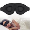 thumbnail image 2 of Hyasfey 2Pcs Sleep Eye Masque 3D Memory Foam Light-Blocking Design Eyes Cover Adjustable Strap Enhanced Eye Space Eye Cover, 2 of 7