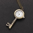 thumbnail image 3 of MasteelfCA Chaîne Pendentif Montre Vintage Rétro Bronze Quartz de Poche Collier Montres (Forme Clé), 3 of 8