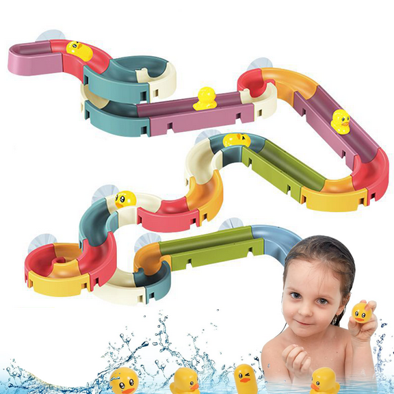 Liegorji Toddler Bath Toys, Duck Water Slide Truck Toys for Boys&Girls, Baby Chrismas Birthday Gifts for Kids 1 2 3 4 5 6 Year Old