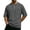 Dark Gray, variant on Men's Waffle Knit Henley T-Shirt Short Sleeve Raglan Sleeve Casual Pocket Tee