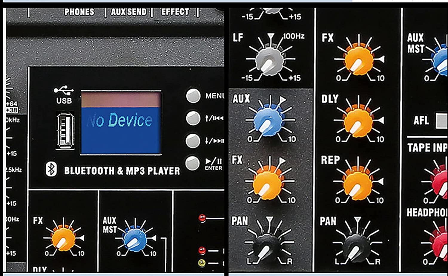 FETCOI 12 Channel Mixing Console Mixer Studio Live Stereo Sound Effect Bluetooth USB