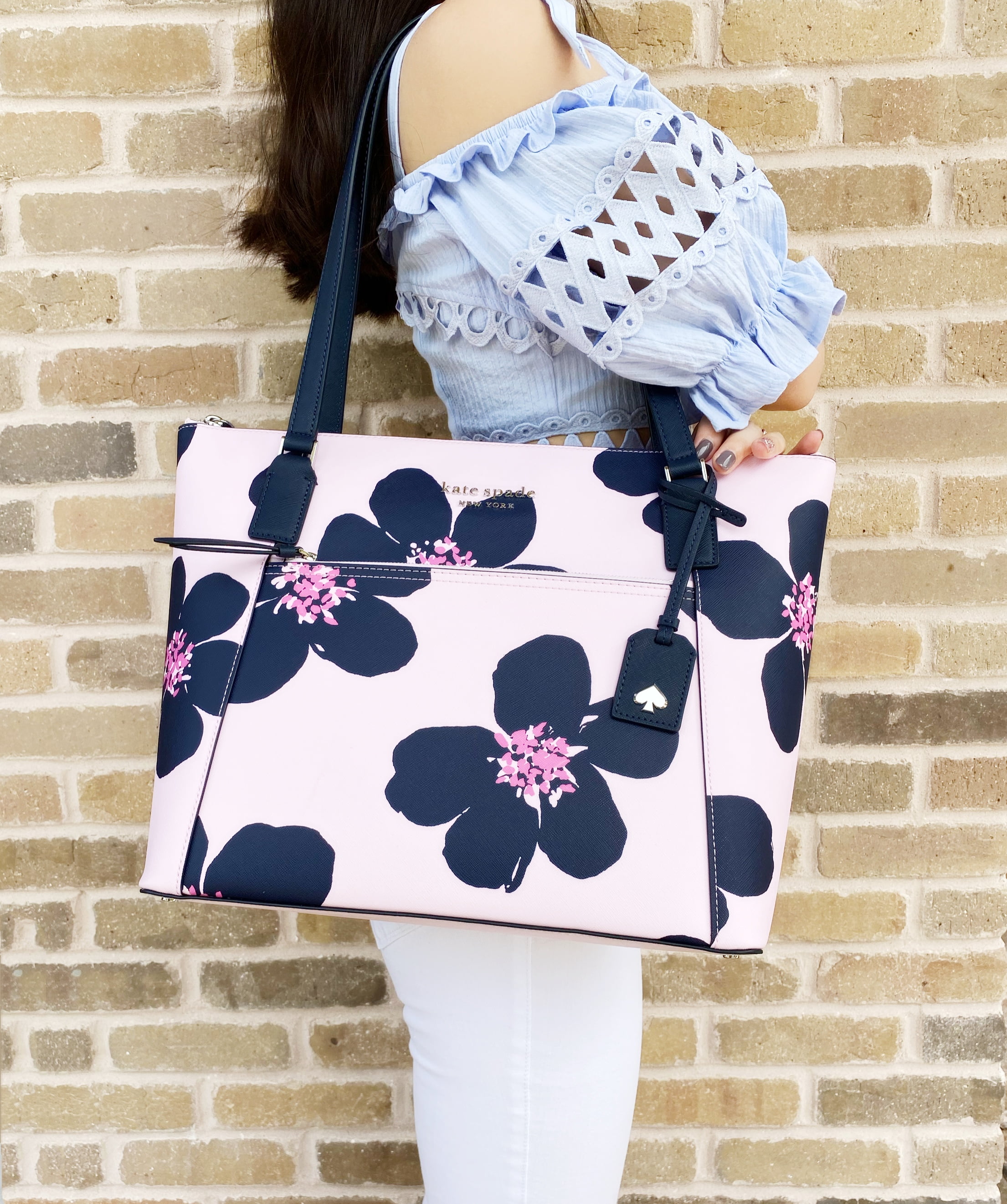 Kate spade cameron grand flora pocket tote new arrivals