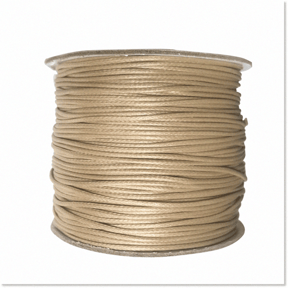 1mm Khaki Waxed Cord for Jewelry Making - Durable Necklace and Bracelet String - 109 Yards/328 Feet