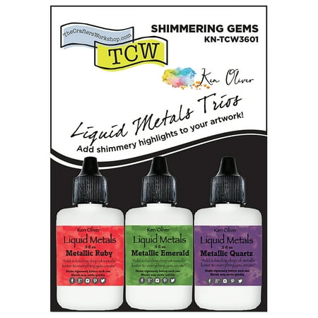 UPC: 0789458493601 | Ken Oliver Liquid Metal Watercolor Set 3-Colors Shimmering Gems