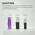 thumbnail image 3 of 3.7V 2500mAh 1￵4￵5￵0￵0 Rechargeable Batteries for Flashlights Toy Cars Button Top Cell (Purple), 3 of 6