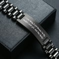 thumbnail image 4 of Vnox Men's Jewelry Watch Link Personalized Black Bracelet for Father's Day Gift, 4 of 7