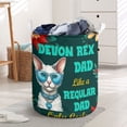 thumbnail image 3 of Devon Rex Dad Like a Regular Dad Only Cooler Happy Father's Day Foldable Laundry Basket Cat Lover Kitten Owner Gifts Organizer Storage with Handles - 02007, 3 of 5