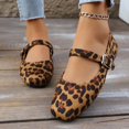 thumbnail image 2 of Xijirk Womens Shoes Single Fastener Strap Printed Texture Soft Suede Flat Shoes for Daily and Beach Wear,7.5, 2 of 9