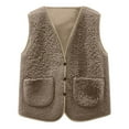 thumbnail image 5 of Cethrio Boys Fleece Vest, Thermal Ligntweight Fall Winter Sleeveless Jackets with Pockets Brown Size 10-12, 5 of 6