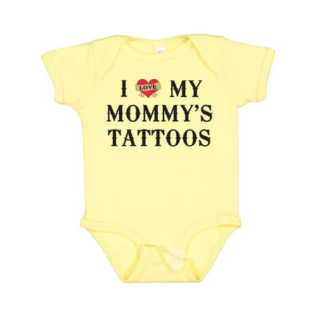 

Inktastic I Love My Mommy s Tattoos Gift Baby Boy or Baby Girl Bodysuit