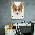 thumbnail image 4 of Epic Graffiti 'Corgi Wearing Hipster Glasses 2' by Furbaby Affiliates, Canvas Wall Art, 18"x26", 4 of 8