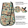thumbnail image 4 of Dailycode Double Sided Oven Mitt with Loop Heat Resistant Kitchen Long Potholders 7" x 35" Coffee Shop Signs Icon, 4 of 6