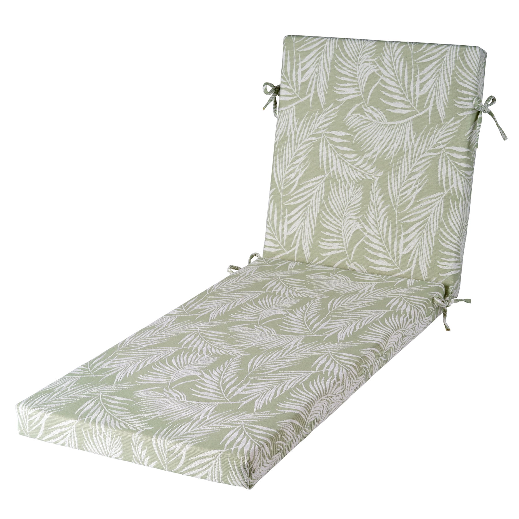 Better Homes & Gardens 72" x 23" Outdoor Chaise Lounge Cushion, 1-Piece, Palm Green