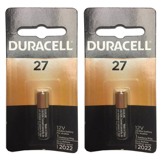 2x Duracell MN27 Alkaline 12V Battery G27A, A27, GP27A Key Fobs Remotes