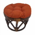 thumbnail image 2 of International Caravan Rattan Ottoman with Outdoor Fabric Cushion -Cinnamon, 2 of 4