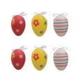 thumbnail image 2 of Fasiaou 4 Counts Colorful Plastic Easter Eggs Hanging Decorations 6pcs for Home Party Scene Arrangement Easter Basket Fillers and Spring Festival Supplies, 2 of 9
