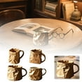 thumbnail image 4 of Huanglei Minimalist Paper Bag Mug Pleated Texture Coffee Cup Simulation Kraft Paper Shape Water Cup Style Trendy Cup, 4 of 4
