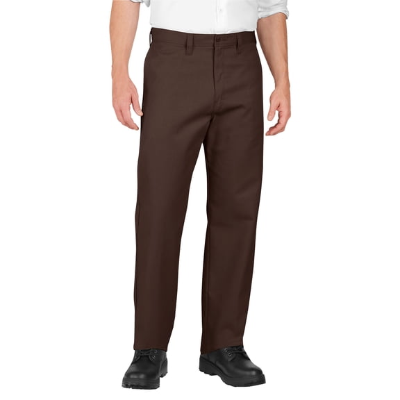 Dickies Mens LP812 Flat Front Work Pant-DK BROWN-38x26