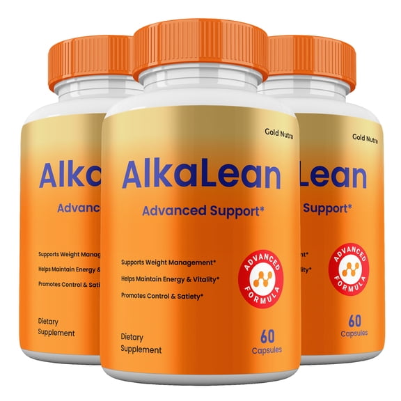 AlkaLean Capsules, Maximum Strength All Natural Formula, Alka Lean 60 Capsules per Bottle (3 Pack)