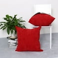 thumbnail image 3 of PiccoCasa Velvet Square Decorative Throw Pillow Cover, 26"x26", Red, 3 of 7