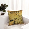 thumbnail image 6 of Yiaed Coffee Vintage Print Pillow Covers Super Soft Decorative Square Throw Pillow Covers Case Cushion Covers for Sofa Couch Bedroom Car Decor（No pillow core）-16"x16", 6 of 7