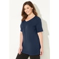 thumbnail image 3 of Catherines Women's Plus Size Suprema Pintuck Tee, 3 of 6