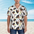 thumbnail image 4 of Balery Rottweiler Print Men's Hawaiian Shirts Short Sleeve Beach Shirt Relaxed Fit Vacation Button Down Shirts-Medium, 4 of 9